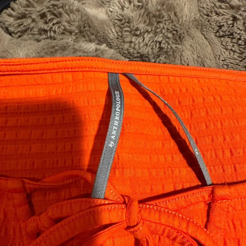 Anthropologie Vibrant Orange Blouse - Picture 3 of 11